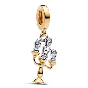New 925 Sterling Silver Beauty and the Beast Lumiere bracelet charm